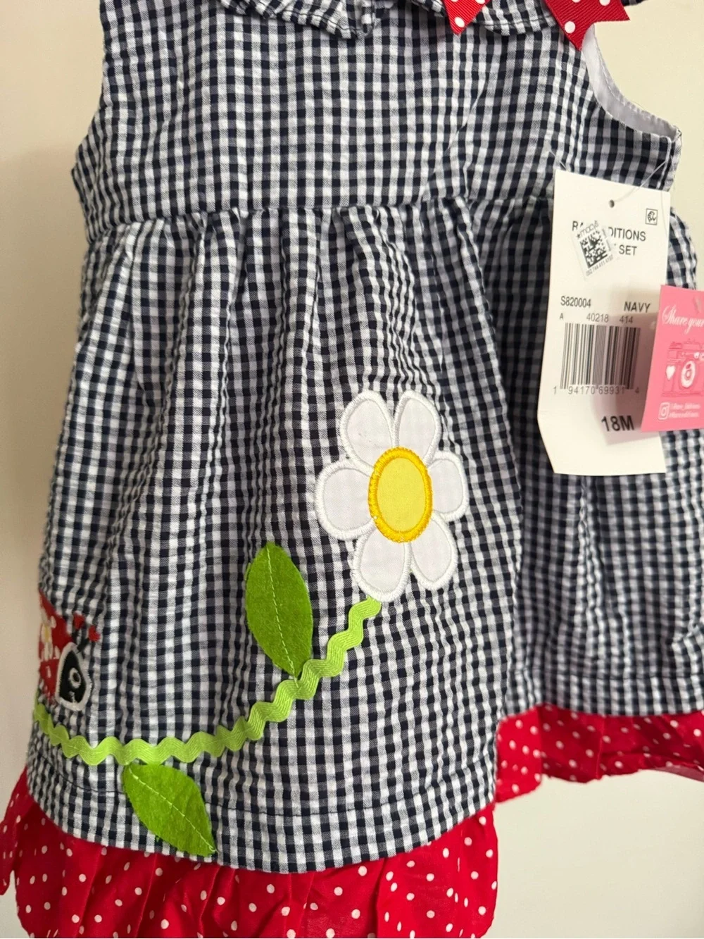 NWT Rare Editions Ladybug Sundress & Diaper Cover